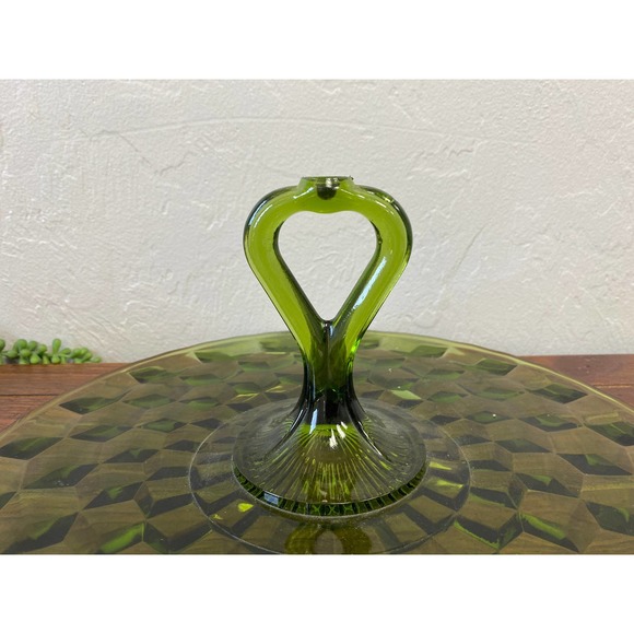 VTG Avocado Green Cubist Colony Whitehall Platter - Picture 2 of 3